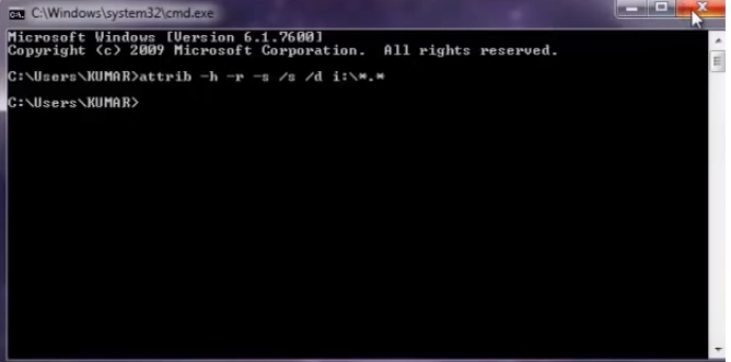 how to unhide hidden files in usb caused by virus using cmd