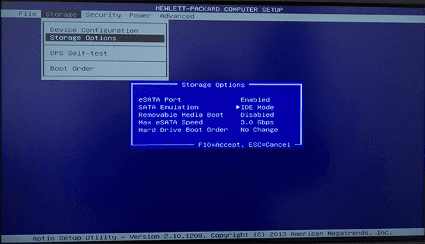 enable disk controller in the computer bios menu