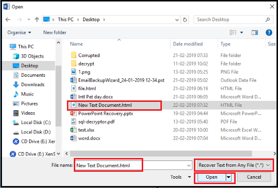 how to recover deleted text from word document