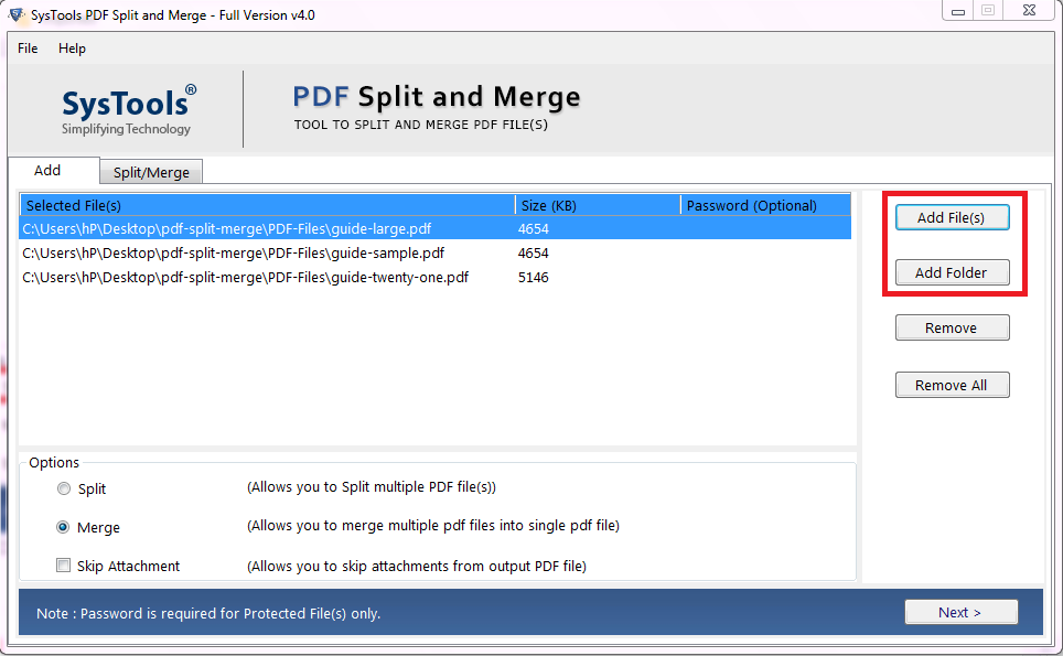 Merge PDF Files