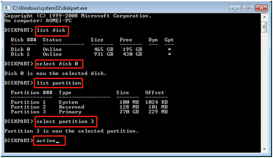 windows 10 command prompt diskpart list volume