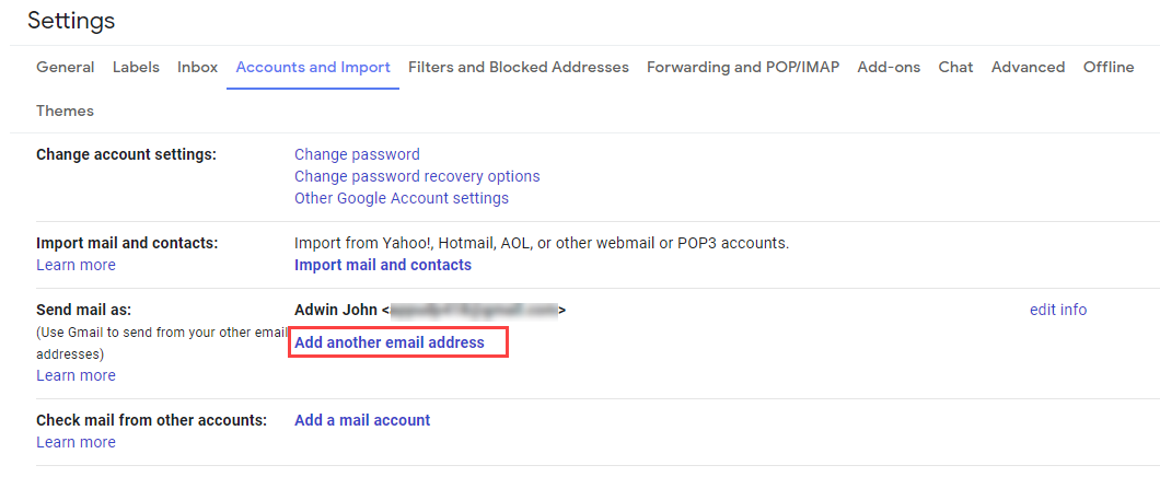 add zoho mail to gmail option