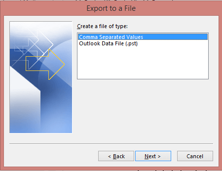 export Outlook contact files to PDF