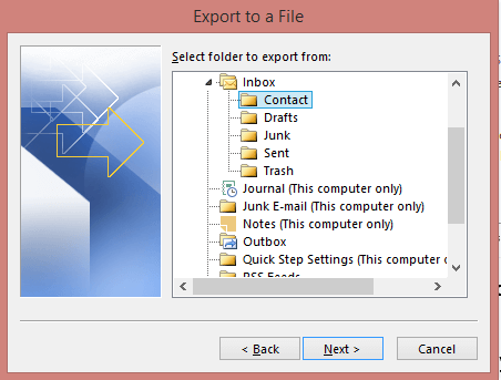 select contacts
