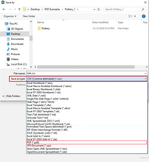 choose PDF file