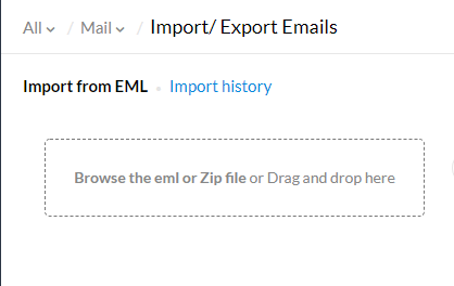 import yahoo emails to zoho mail