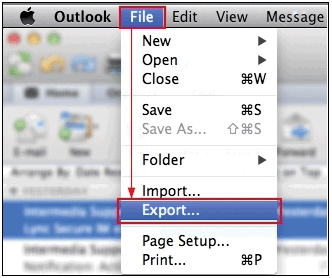 exporting mac outlook 2016 mailbox to pst