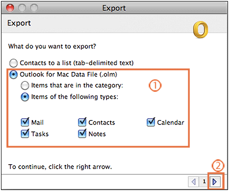 export outlook 2011 mac to pst