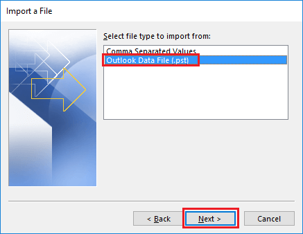 Select Data file