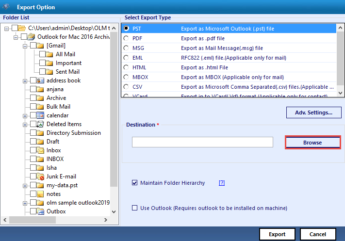 outlook 2016 for mac export files on my computer outlook 2016 for mac export files on my computer