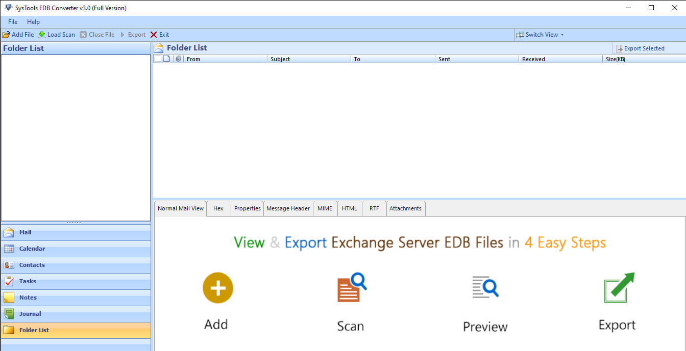 Export PST from Offline edb