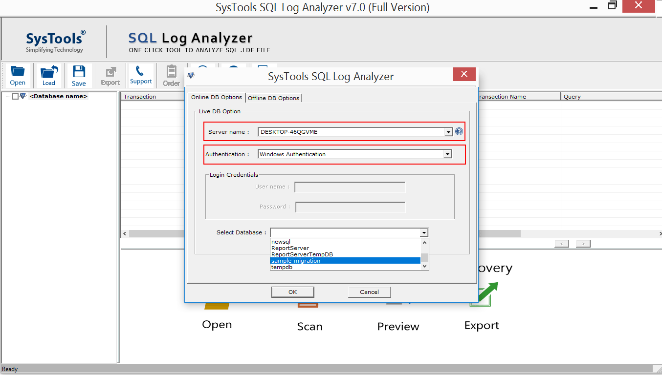 sql server transaction log reader