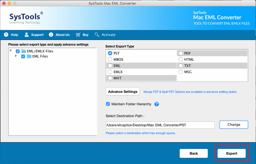 convert eml to pdf format