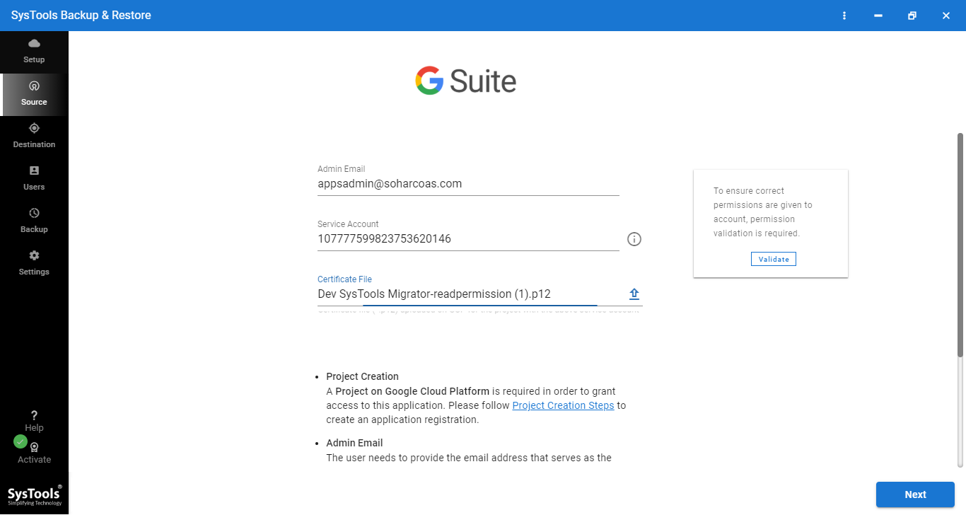 export g suite