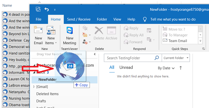drag and drop files to outlook