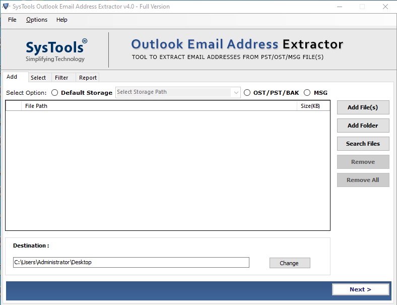 how to extract email addresses from pst file