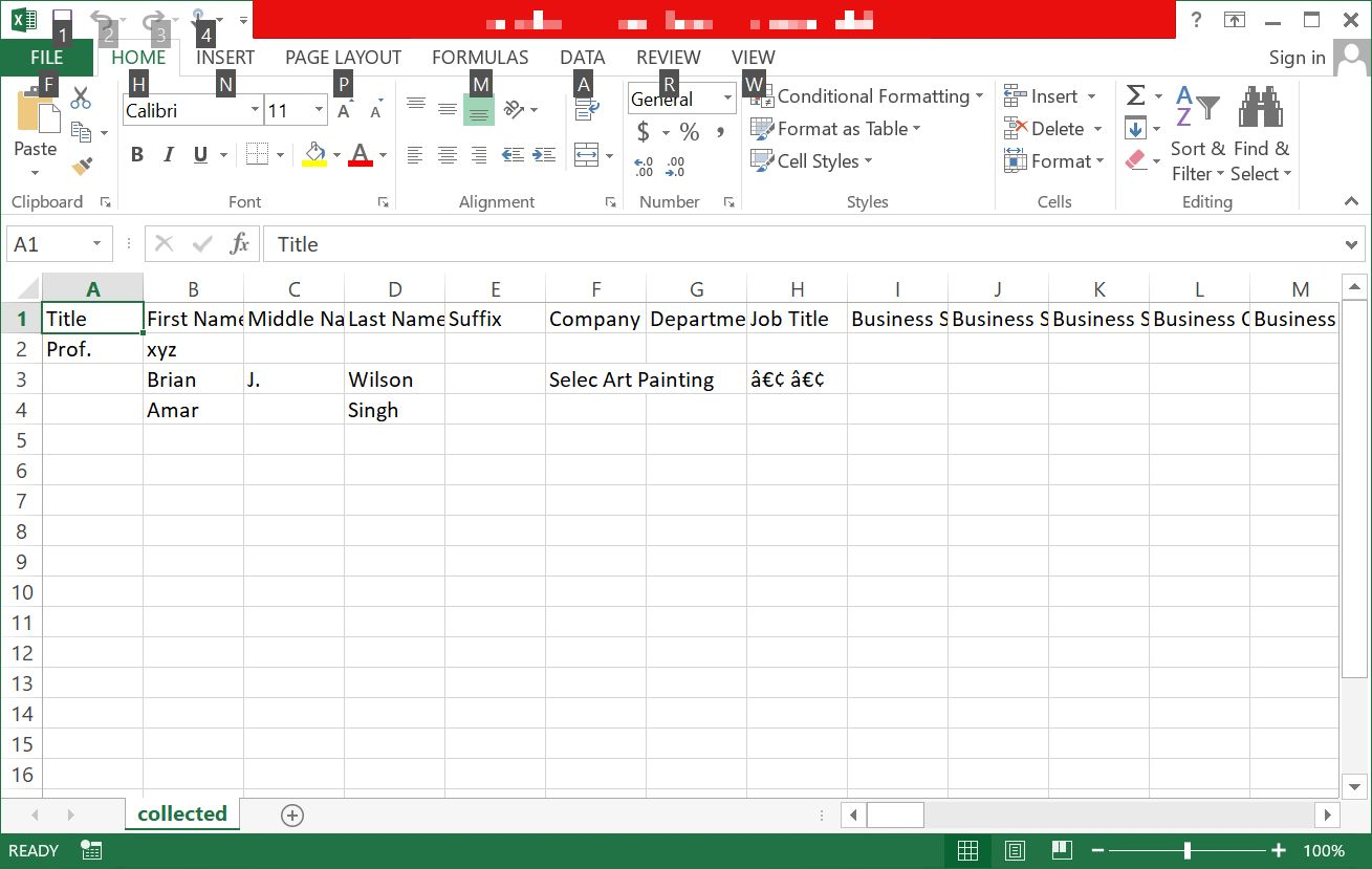 select excel file 