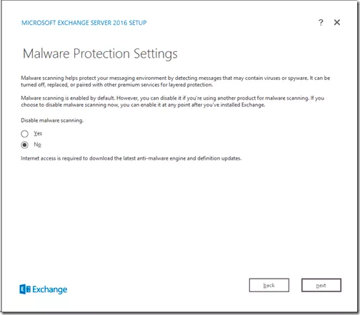 Malware Protection Settings