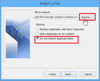 Do not import duplicate