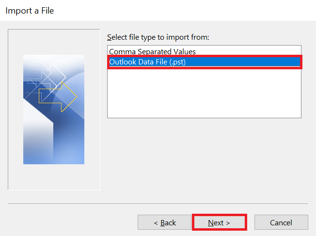 Choose Import from another program or file