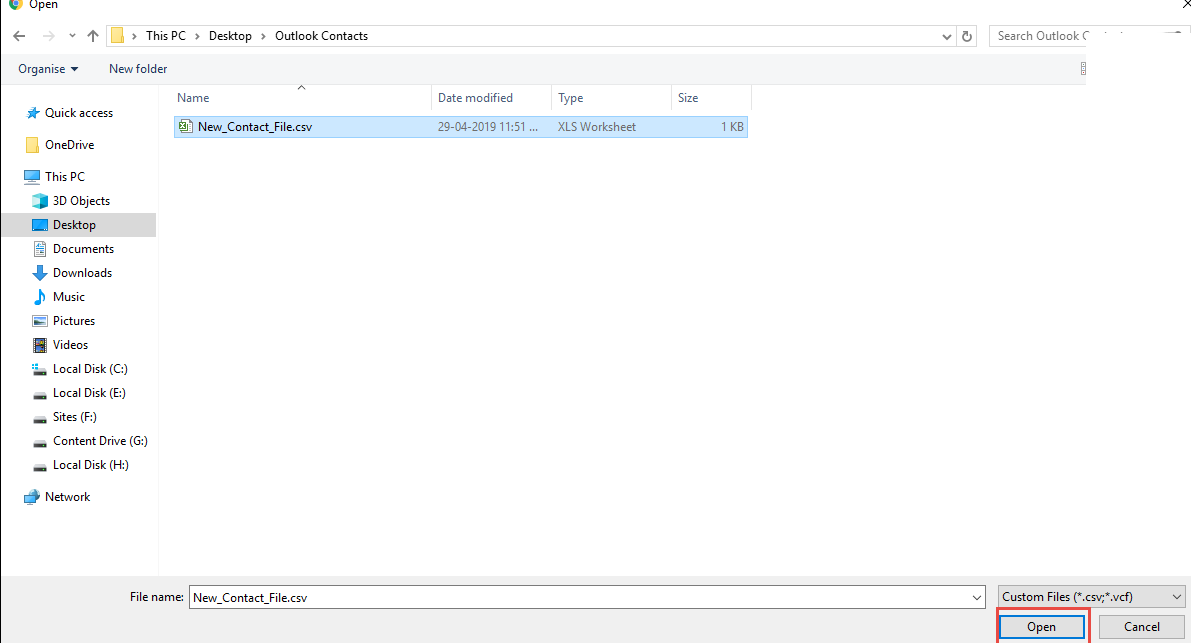 import Outlook contacts to Gmail