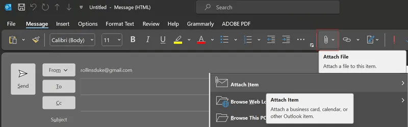 attach items