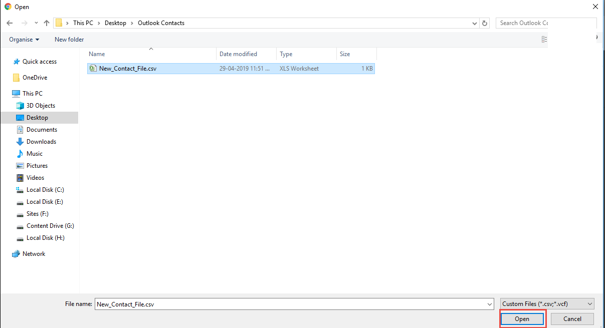 export Outlook contacts to Gmail