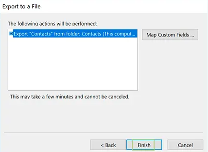 finish option