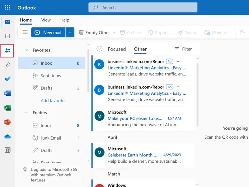 transfer Outlook Contacts to Hotmail account