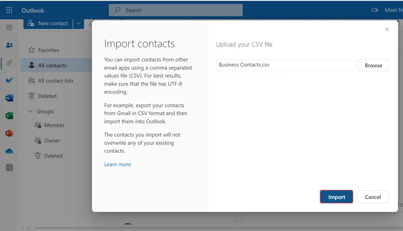 click import