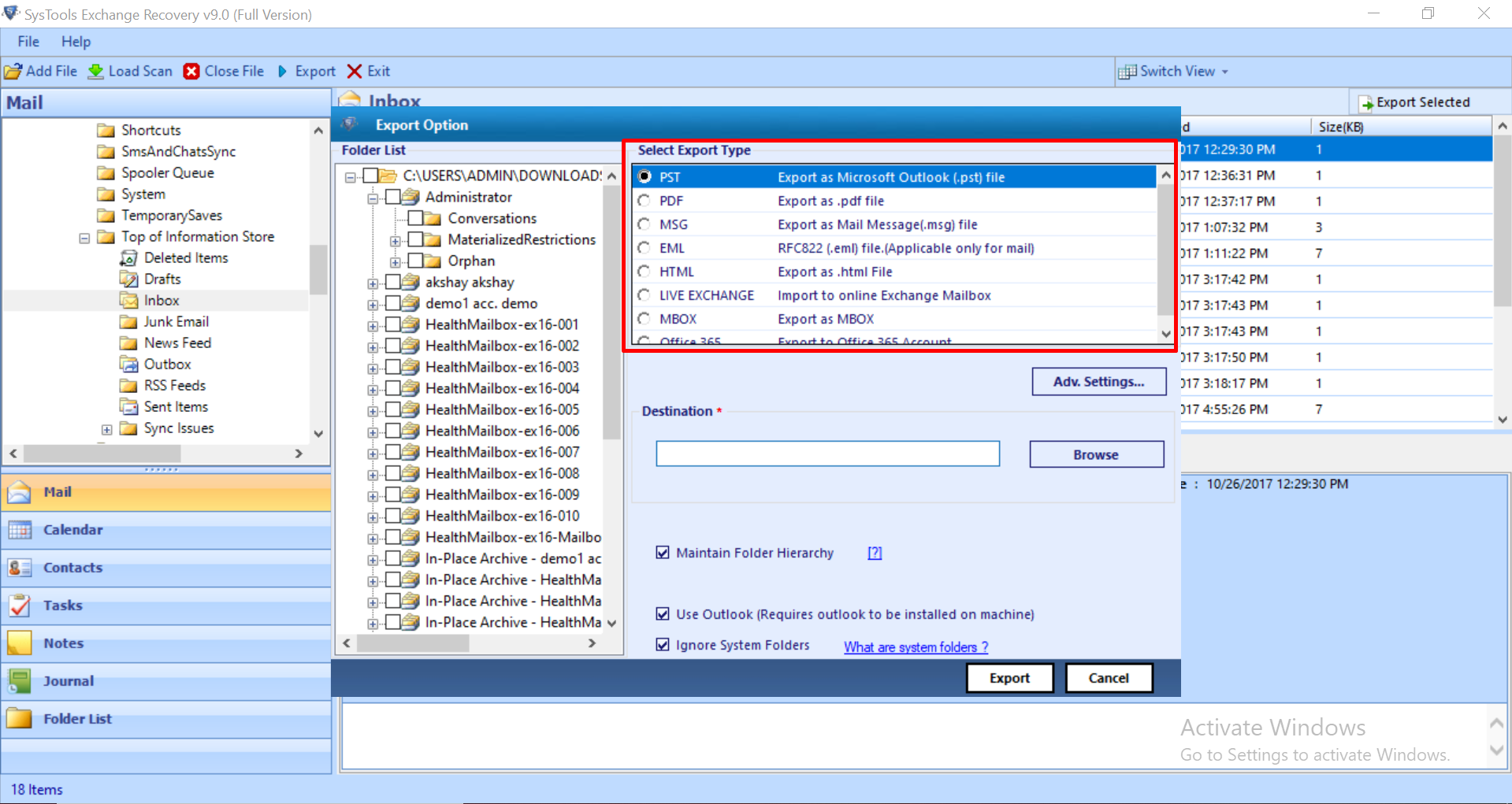 free software exchange server edb recovery