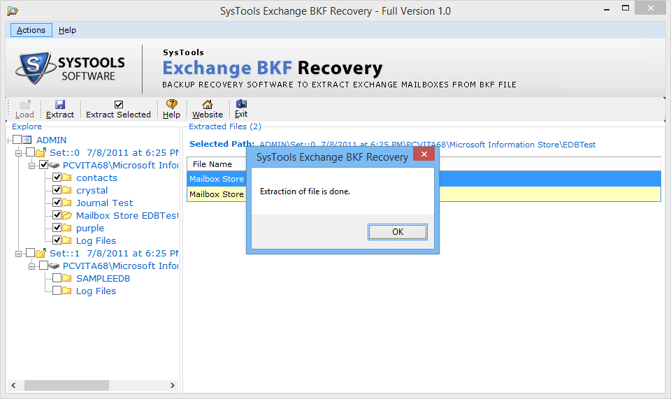 exchange bkf repair