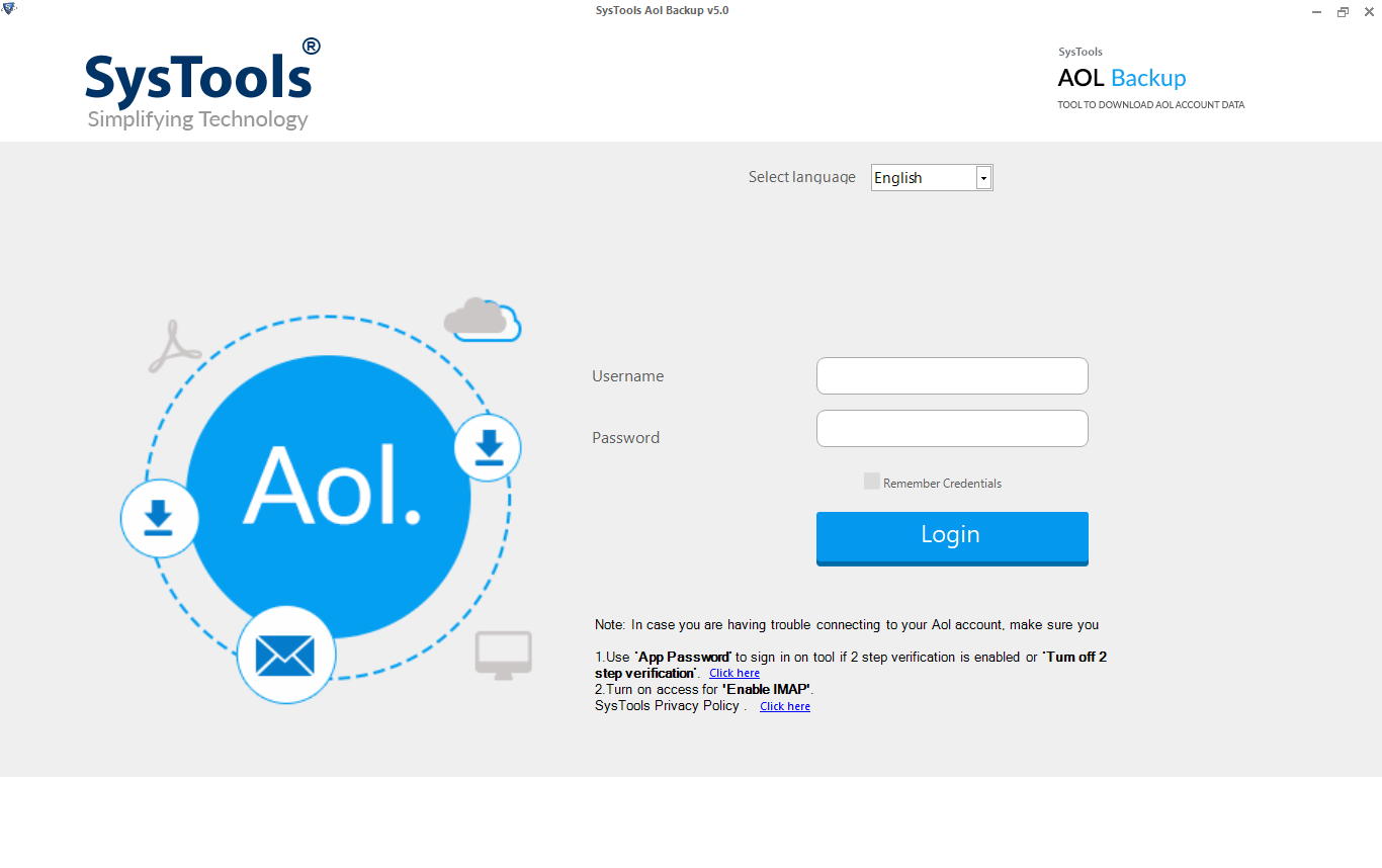 steps to backup aol emails to computer