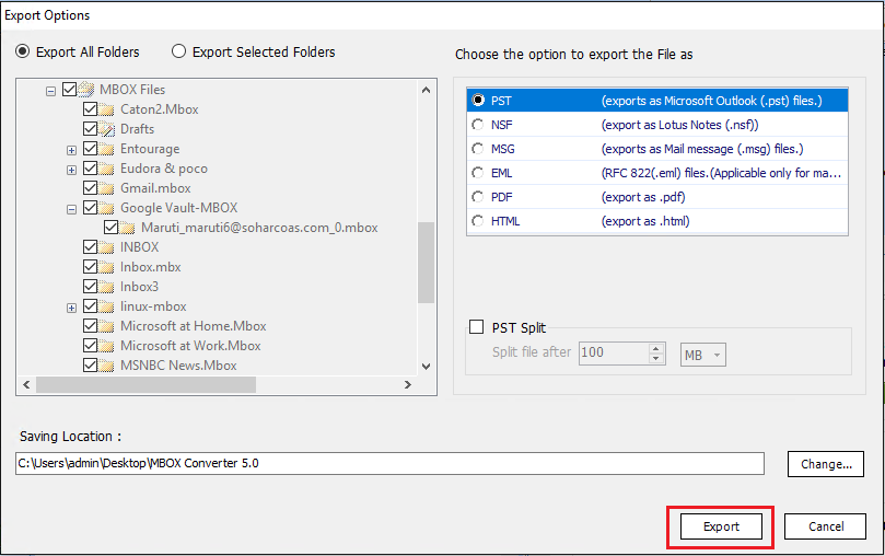 export backupify to pst