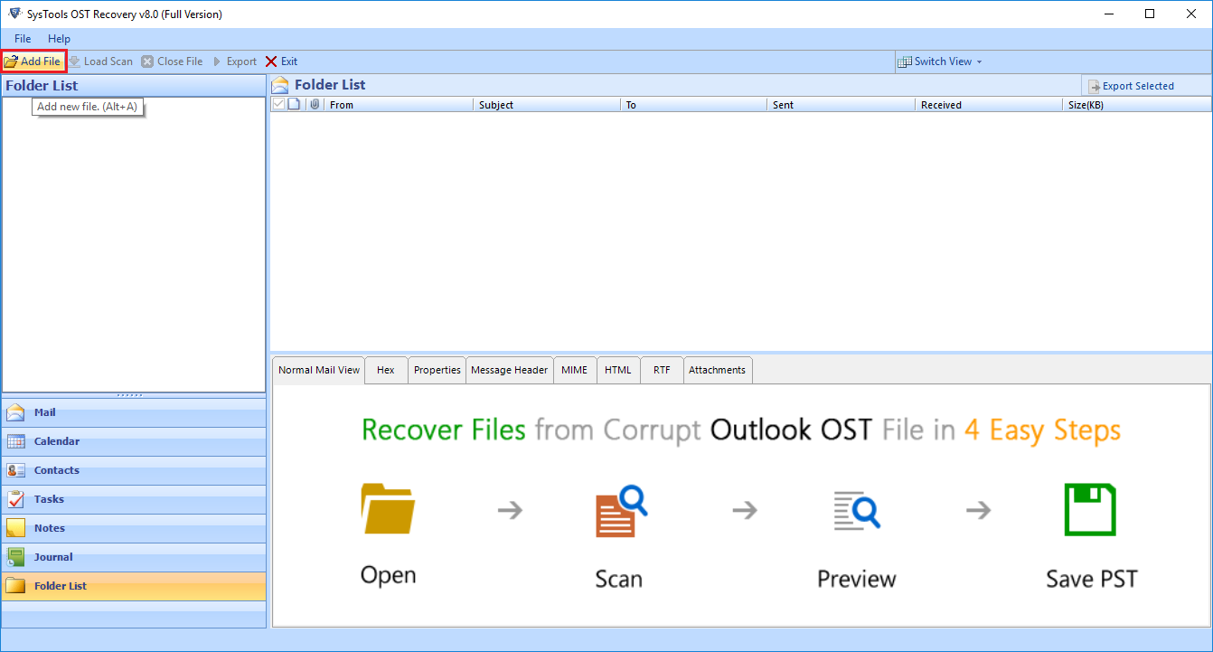 mail recovery from ost file