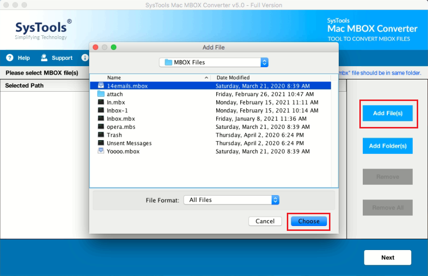 MBOX to PST converter Wizard Mac