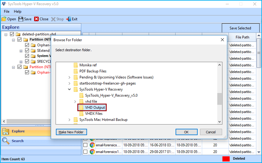 select option recover vhdx