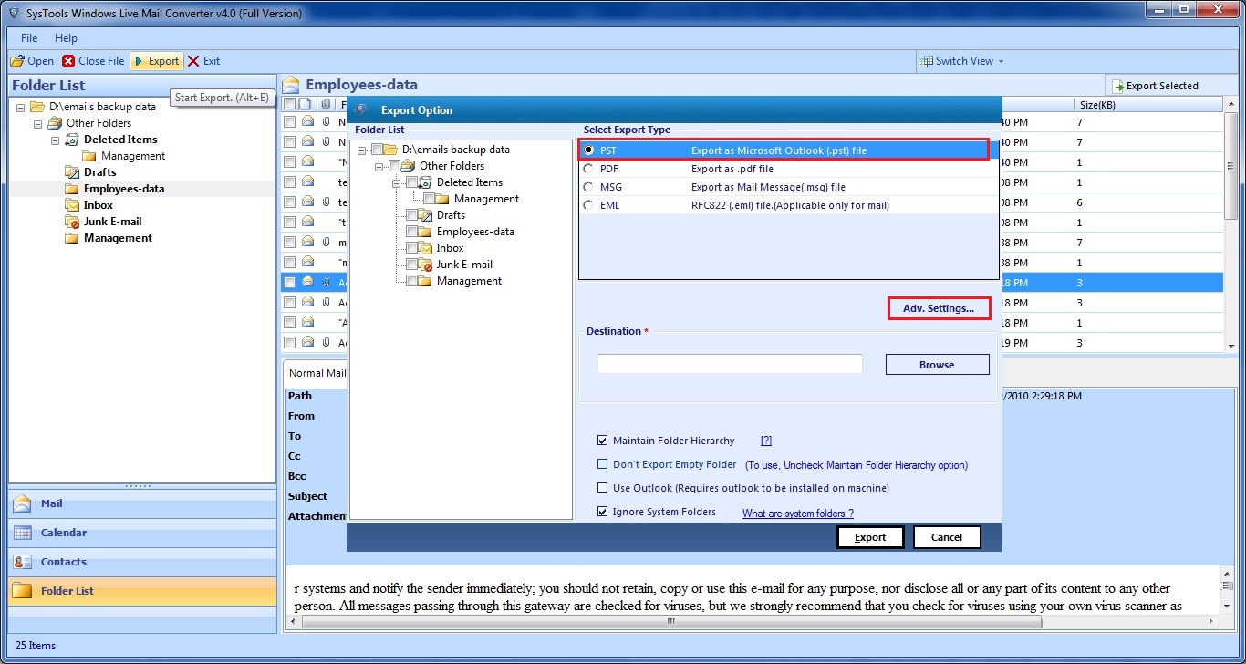 import windows live mail to outlook 365